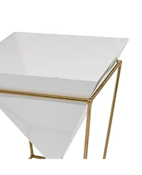 Geometric Planters with Metal Base, Set of 2