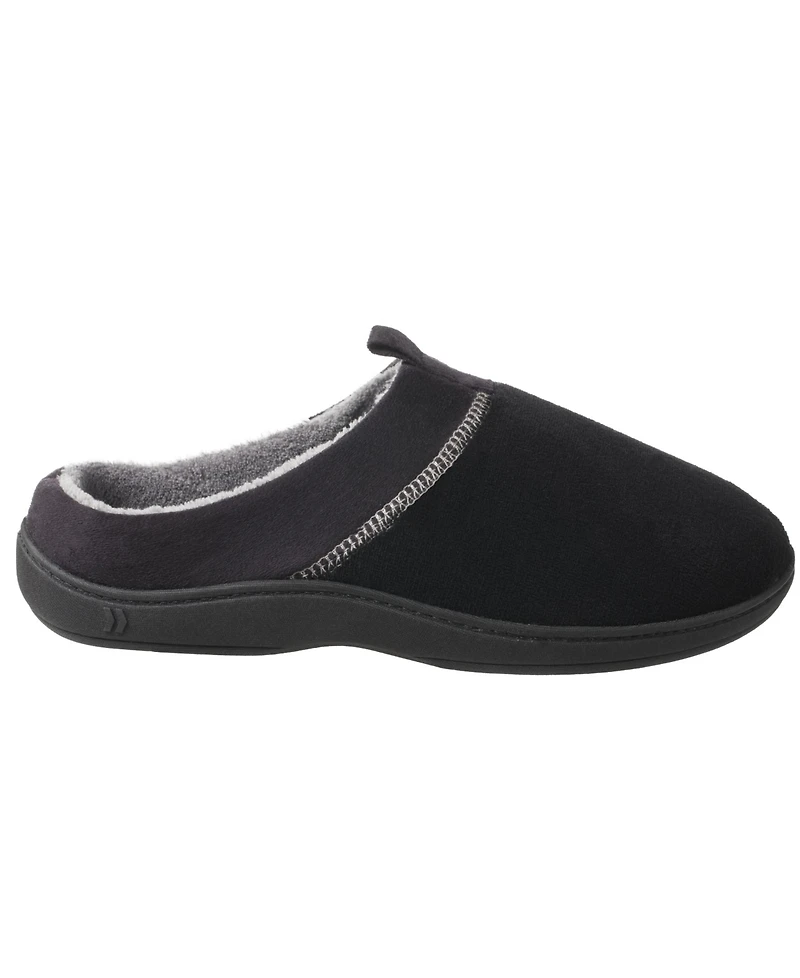 Isotoner Signature Men's Microterry Jared Hoodback Slippers with Memory Foam