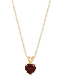 2-Pc. Set Blue Topaz Heart Pendant Necklace & Matching Stud Earrings (2-3/4 ct. t.w.) 10k Gold (Also Citrine Peridot)