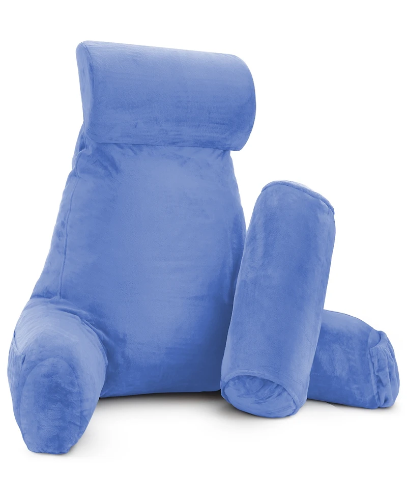Nestl Soft Velour Cover Reading Backrest Pillow Set, Extra Large