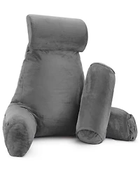 Nestl Soft Velour Cover Reading Backrest Pillow Set, Extra Large