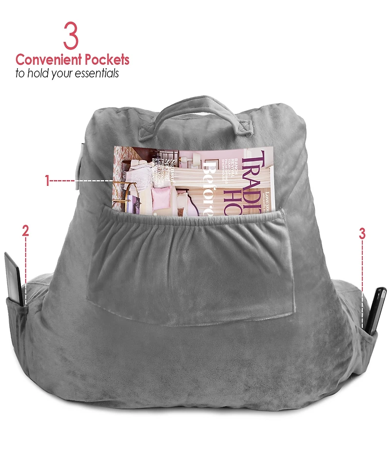 Nestl Shredded Memory Foam Reading Backrest Pillow, Petite