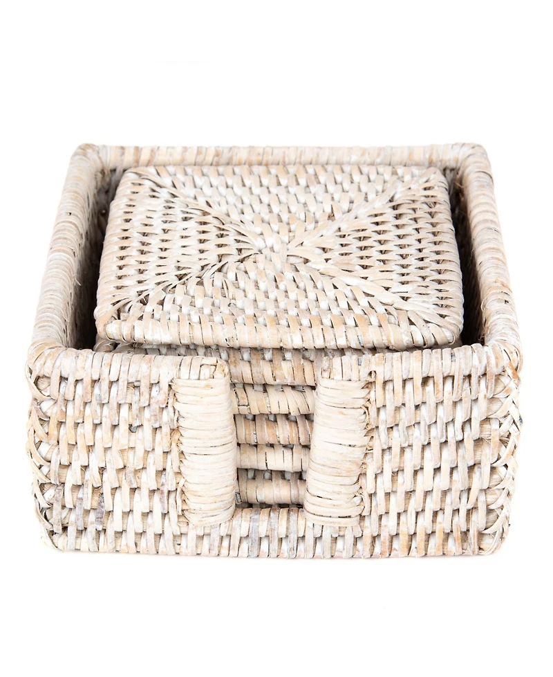 Artifacts Rattan Square Coasters - 7 piece set