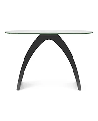 Furniture of America Kilvo Glass Top Sofa Table