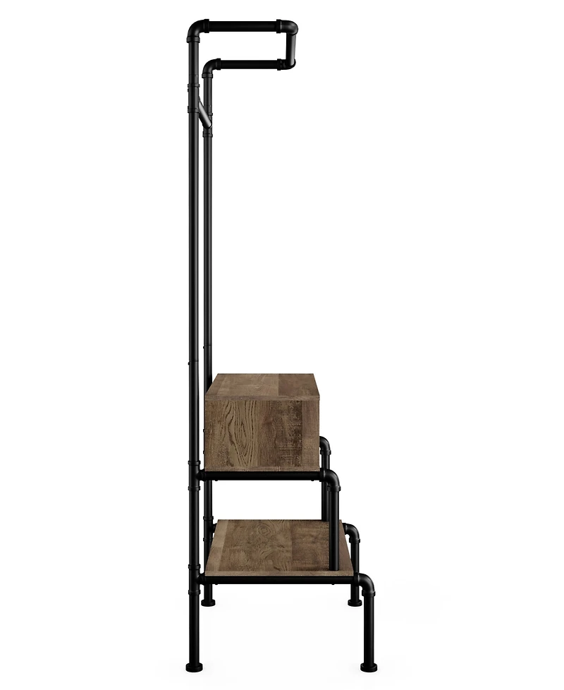 Furniture of America Lille Open Shelf Clothes Rack