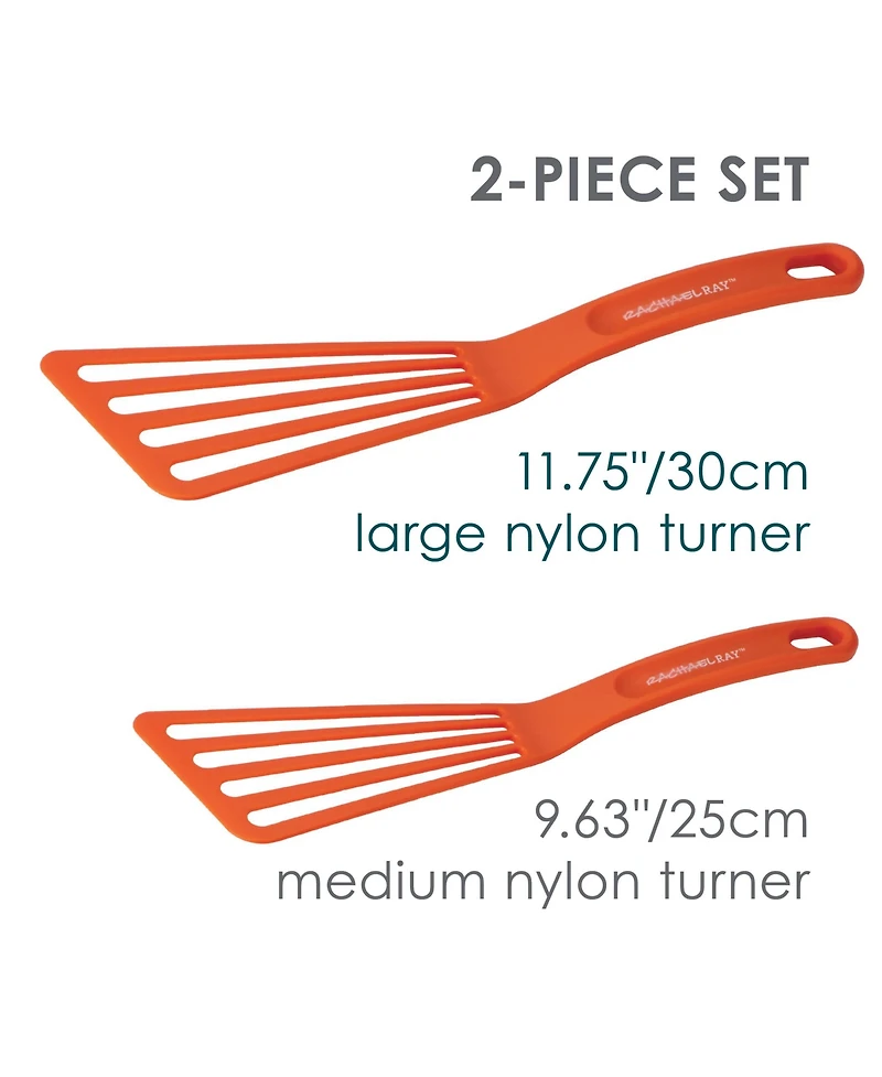 Rachael Ray Bakeware Oven Lovin' Nonstick Double Batch Cookie Pan and Utensil Set, 4-Pc., Orange Handles