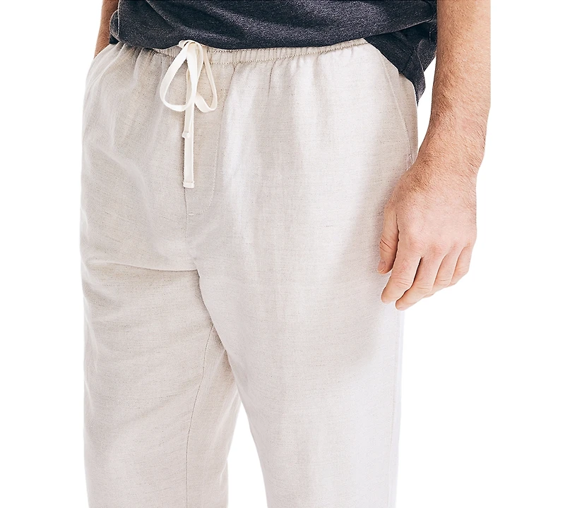 Nautica Men's Classic-Fit Elastic Drawstring Linen Pant