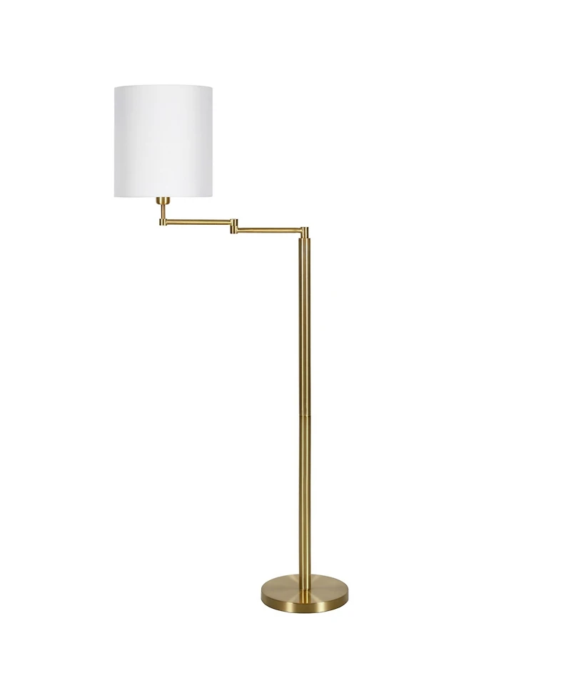 Moby Swing Arm Floor Lamp with Drum Shade