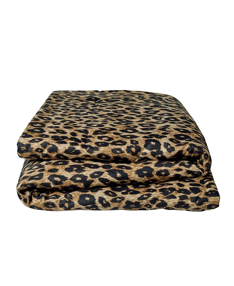 Vcny Home Cheetah Reversible Bed in a Bag 8 Piece Comforter Set, Queen