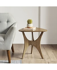 Ink+Ivy Blaze Triangle Wood Side Table