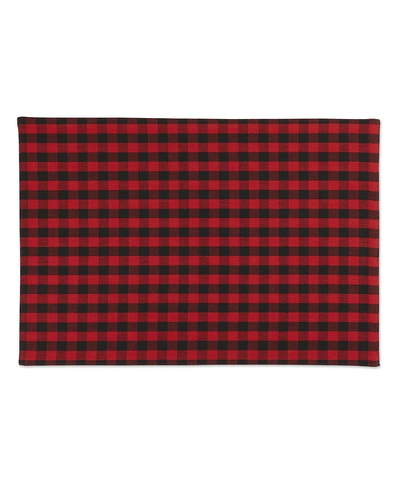 Design Imports Reversible Gingham - Buffalo Check Placemat Set