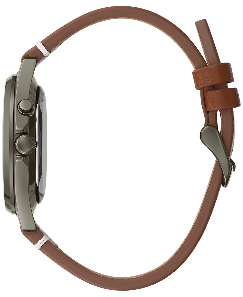 Caravelle Men's Traditional Brown Leather Strap Watch 40mm
