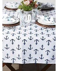 Design Imports Anchors Print Outdoor Tablecloth, 60" x 84"