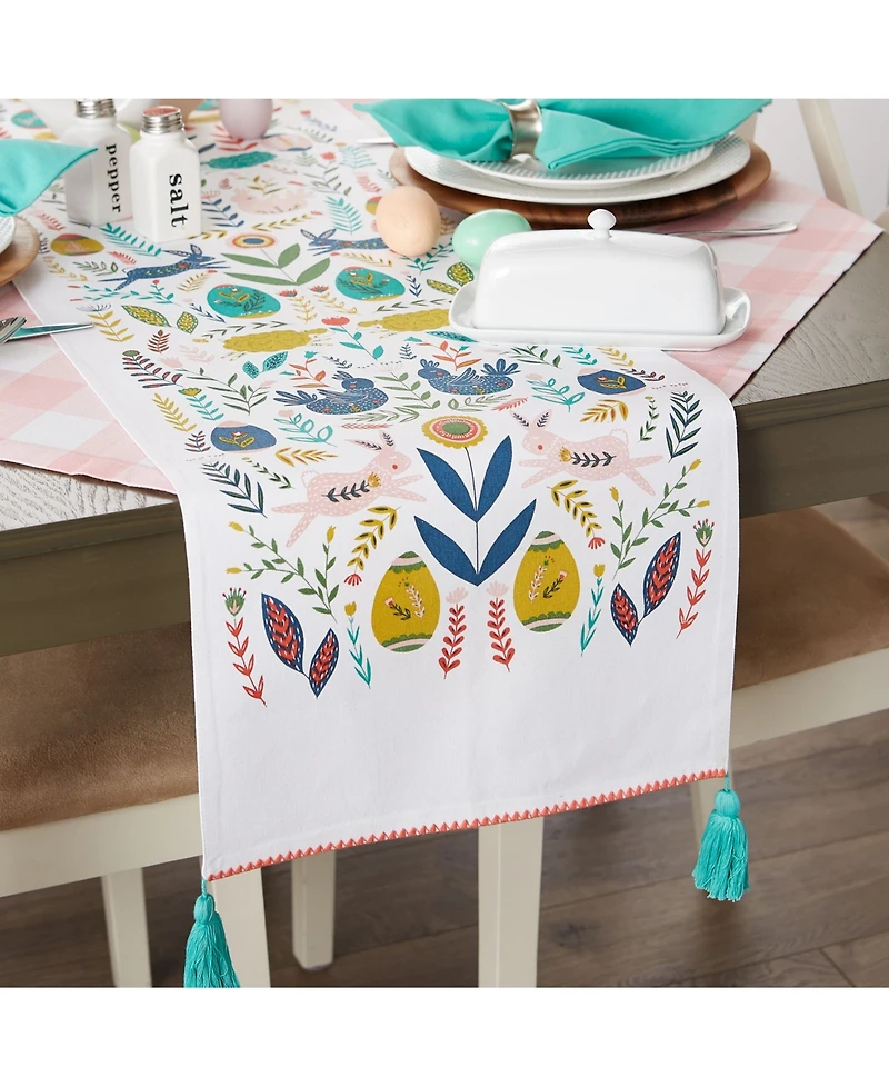 Design Imports Easter Garden Embellished Table Runner, 14" x 108"