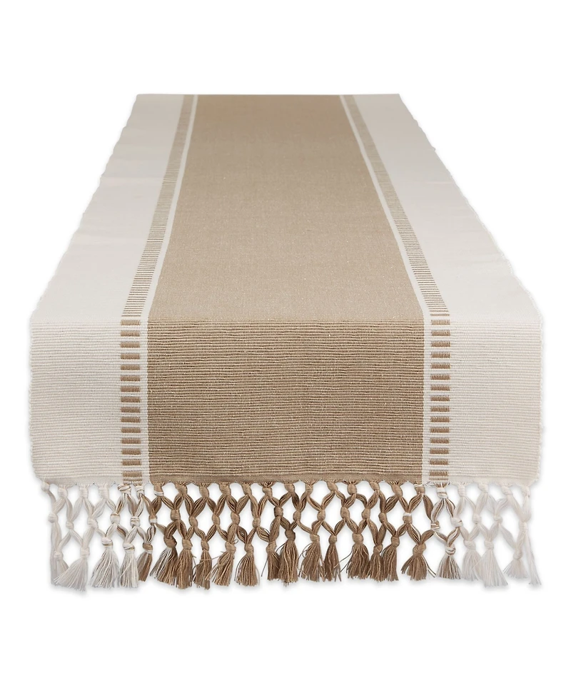 Design Imports Dobby Stripe Table Runner, 13" x 108"
