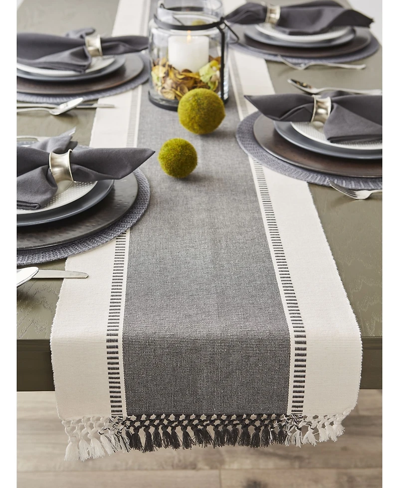 Design Imports Mineral Dobby Stripe Table Runner, 13" x 72"