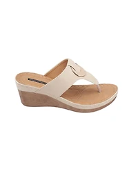 Gc Shoes Women's Genelle Thong Wedge Sandals