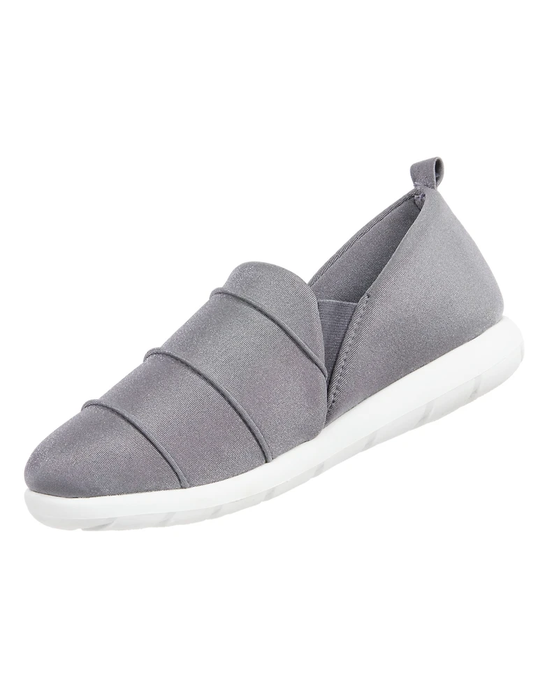 Zenz from Isotoner Women's Indoor/Outdoor Pintuck Lauren Slip-Ons