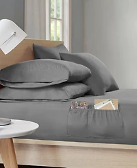 Intelligent Design Side Storage Pockets Microfiber 4-Pc. Sheet Set