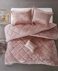 Intelligent Design Felicia Velvet 4-Pc. Comforter Set, King/California King