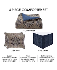 J Queen New York Botticelli 4-Pc. Comforter Set, California King