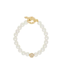 Ettika Pearl Beaded Toggle Bracelet