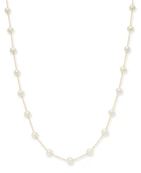 Effy Cultured Freshwater Pearl Station 18" Necklace 14k Gold (5-1/2mm)