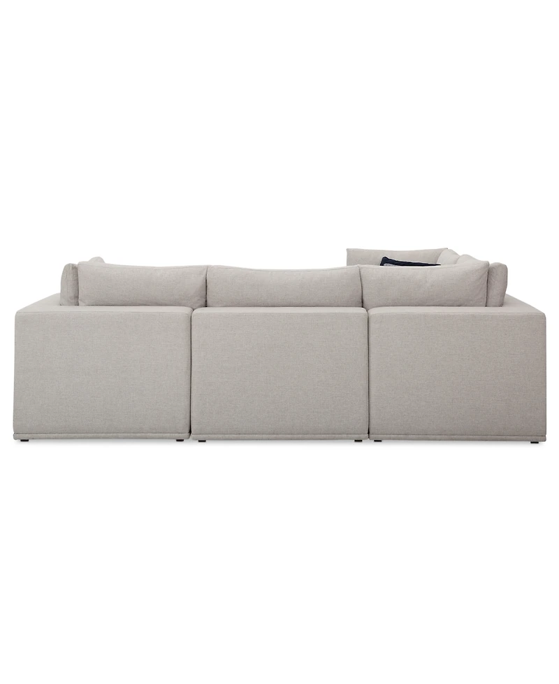 Closeout! Modern 4-Pc. Fabric Modular Sectional