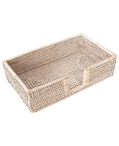 Artifacts Trading Company Artifacts Rattan Guest Towel - Rectangular Napkin Holder with Cutout