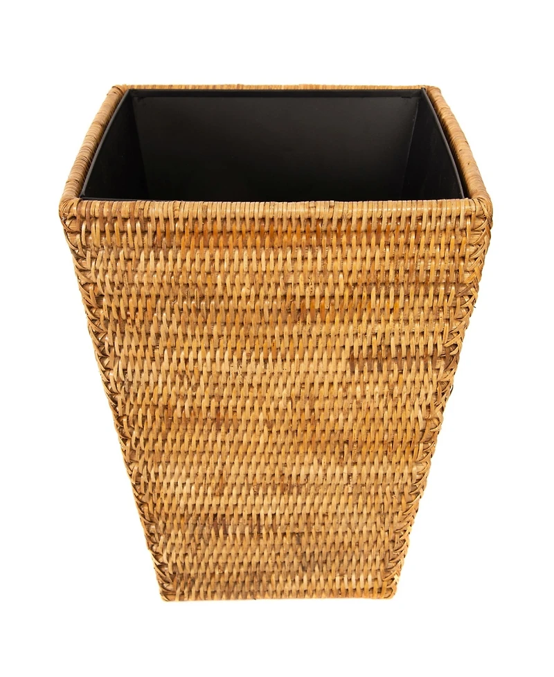 Artifacts Rattan Square Tapered Waste Basket