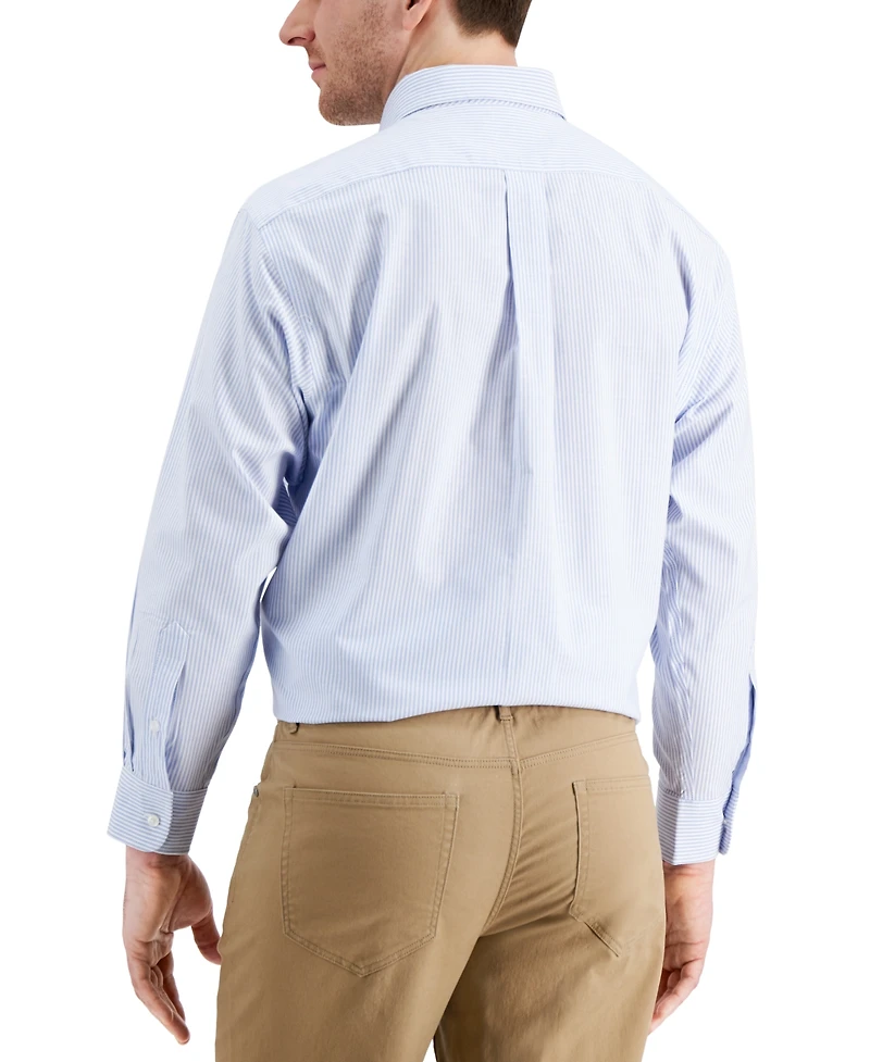Club Room Men's Regular Fit University Stripe Dress Shirt, Created for Macy's