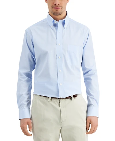 Club Room Men's Regular Fit Mini Gingham Dress Shirt
