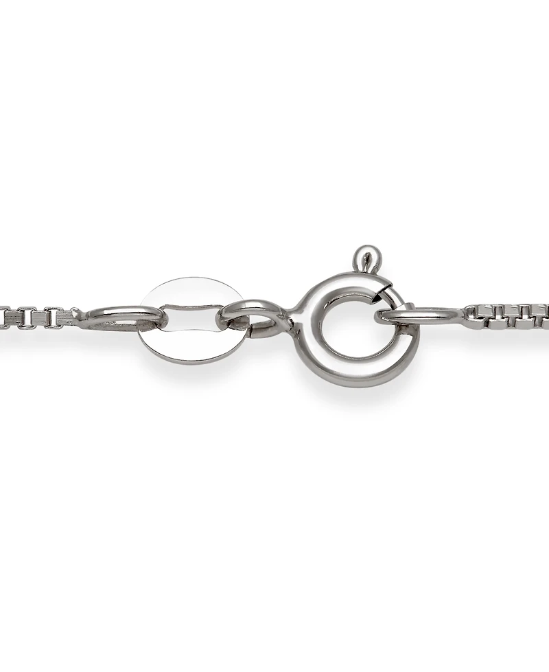 Belle de Mer Cultured Freshwater Pearl (7mm) & Cubic Zirconia 18" Pendant Necklace in Sterling Silver