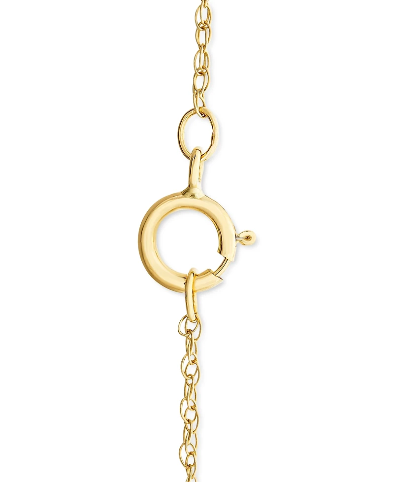 Wrapped Black & White Diamond Panda 18" Pendant Necklace (1/10 ct. t.w.) in 10k Gold, Created for Macy's