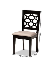 Peter Modern and Contemporary Fabric Upholstered 4 Piece Dining Chair Set