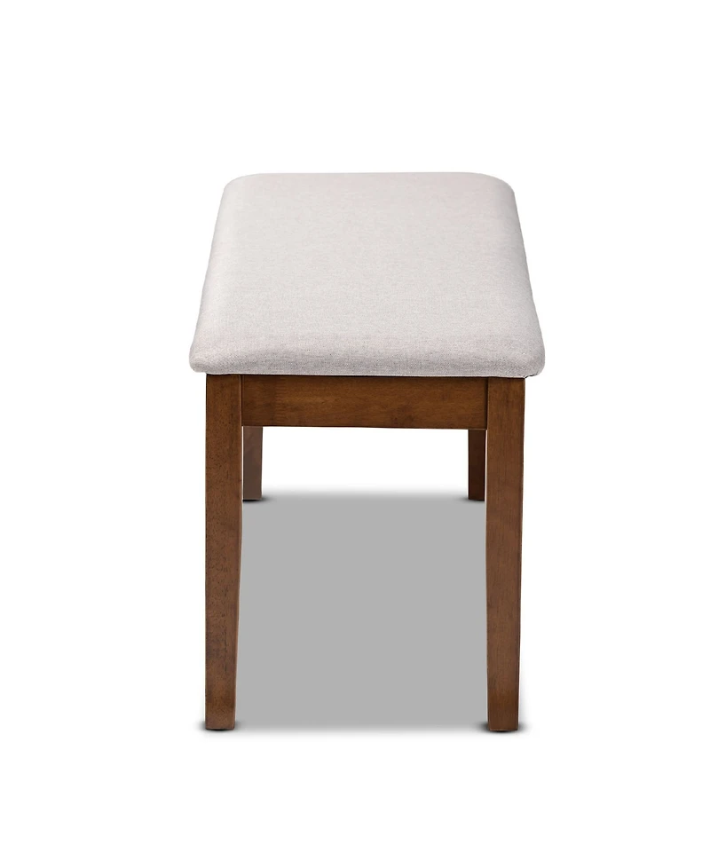 Teresa Modern and Contemporary Transitional Fabric Upholstered Dining Bench