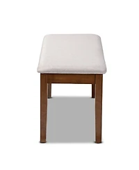 Teresa Modern and Contemporary Transitional Fabric Upholstered Dining Bench