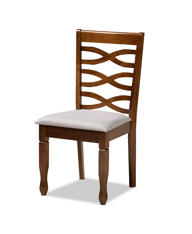 Elijah Modern and Contemporary Fabric Upholstered 4 Piece Dining Chair Set