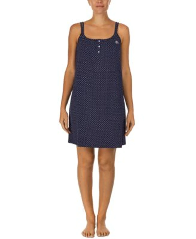 Lauren Ralph Lauren Cotton Knit Double Strap Nightgown Xs 3x