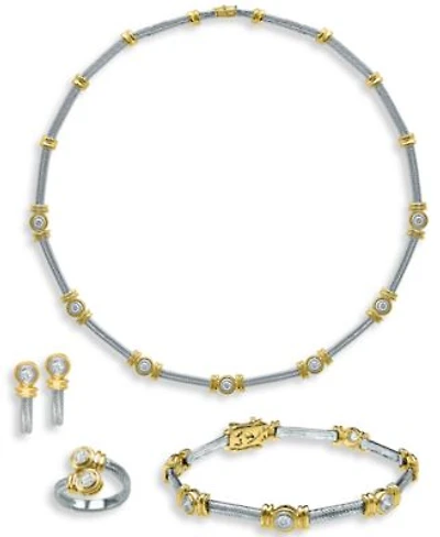 Diamond Bezel Two Tone Jewelry Collection In 14k Gold White Gold