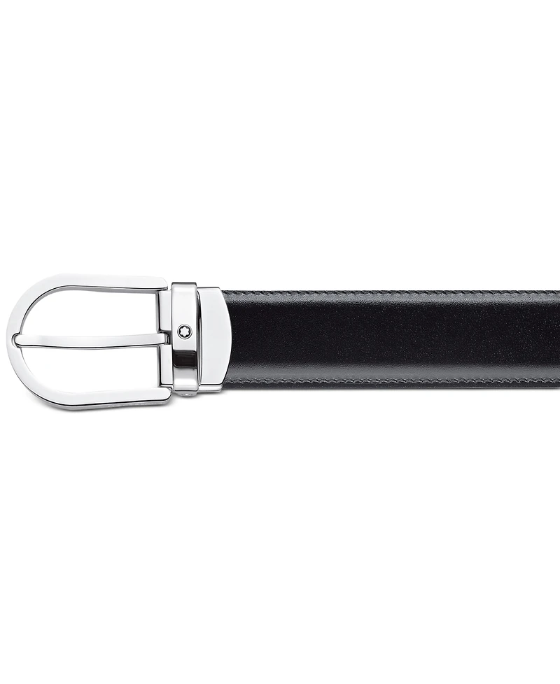Montblanc Men's Horseshoe Buckle Italian Leather Belt