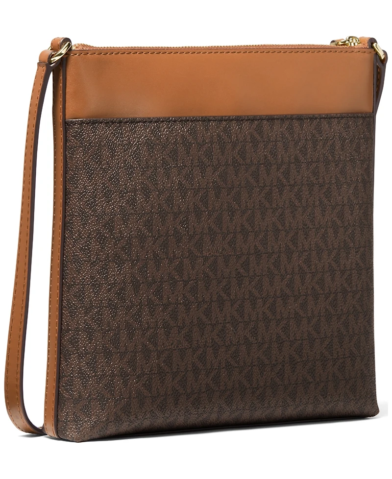 Logo Jet Set Charm Small North South Flat Crossbody
