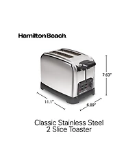 Hamilton Beach Classic Stainless Steel 2 Slice Toaster - 22782
