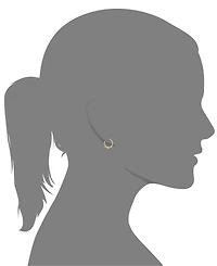 Hexagon Hoop Earrings in 10k Gold