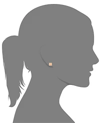 Pyramid Stud Earrings 14k Gold, White or Rose Gold
