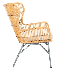 Lenu Rattan Accent Chair with Cushion