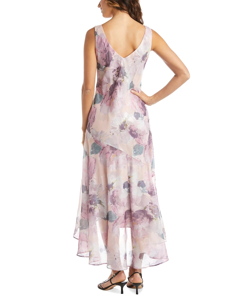 R & M Richards 2-Pc. Floral-Print Jacket Gown Set