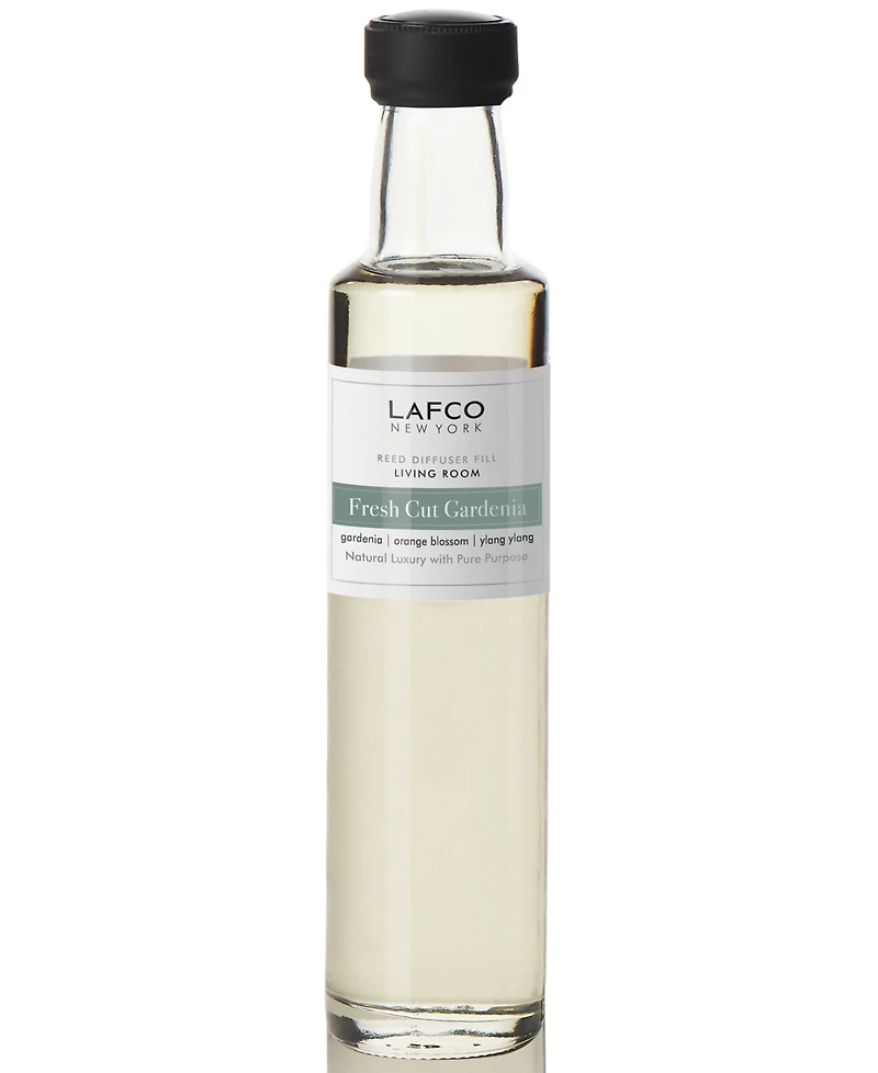 Lafco New York Fresh Cut Gardenia Living Room Classic Reed Diffuser Refill, 8.4-oz.