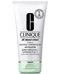 Clinique All About Clean 2-in-1 Face Cleansing + Exfoliating Jelly Cleanser with Salicylic Acid, 5 oz.