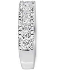 Cubic Zirconia Beaded Band in Sterling Silver